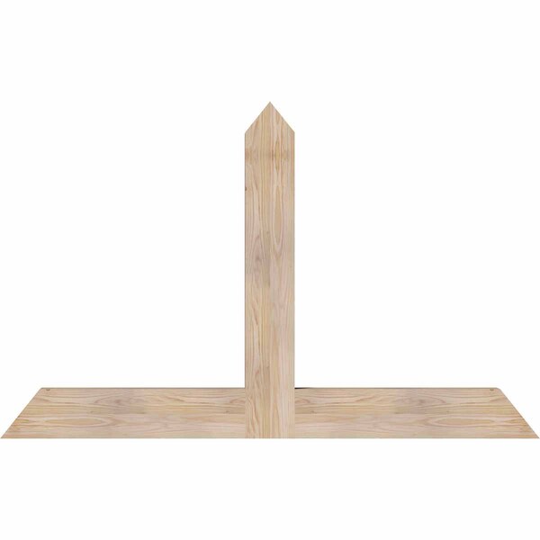 Ekena Millwork Portland Smooth Timber Gable Bracket, Douglas Fir, 60"W x 38"H x 3 1/2"D x 5 1/2"F, 15/12 Pitch GBW060X38X0406POR00SDF - main
